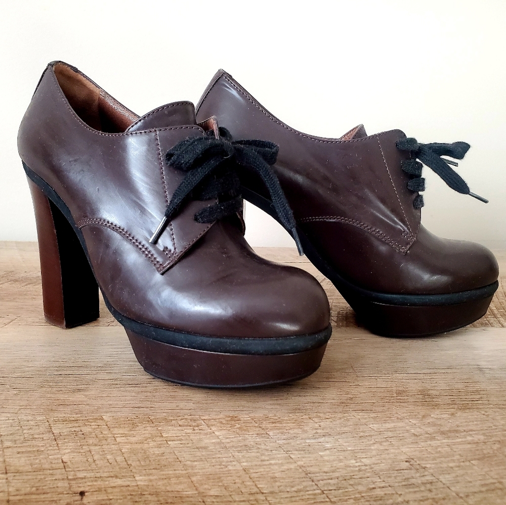 Marni Chocolate Brown Size 37 (Euro) Tie Shoe